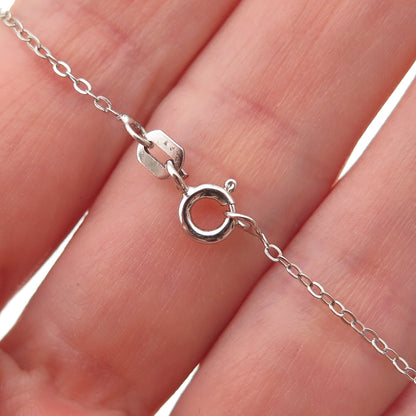 Chuck Clemency 925 Sterling Silver Real Tanzanite Cross Cable Chain Necklace 20"