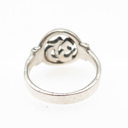 925 Sterling Silver Vintage Om Mantra Ring Size 6