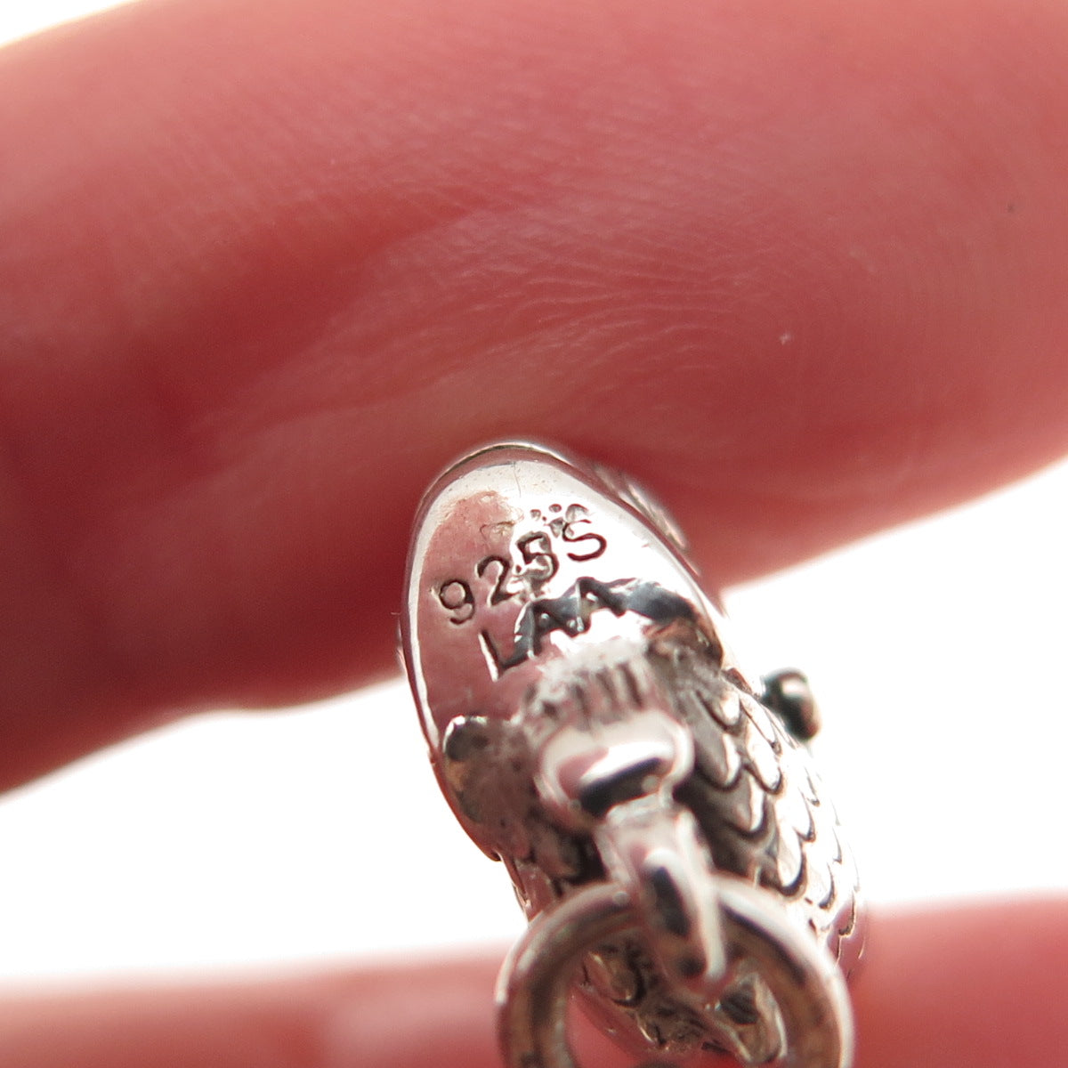 Trollbeads LAA Sterling Silver Vintage Bracelet / Necklace Big Fish Lobster Lock