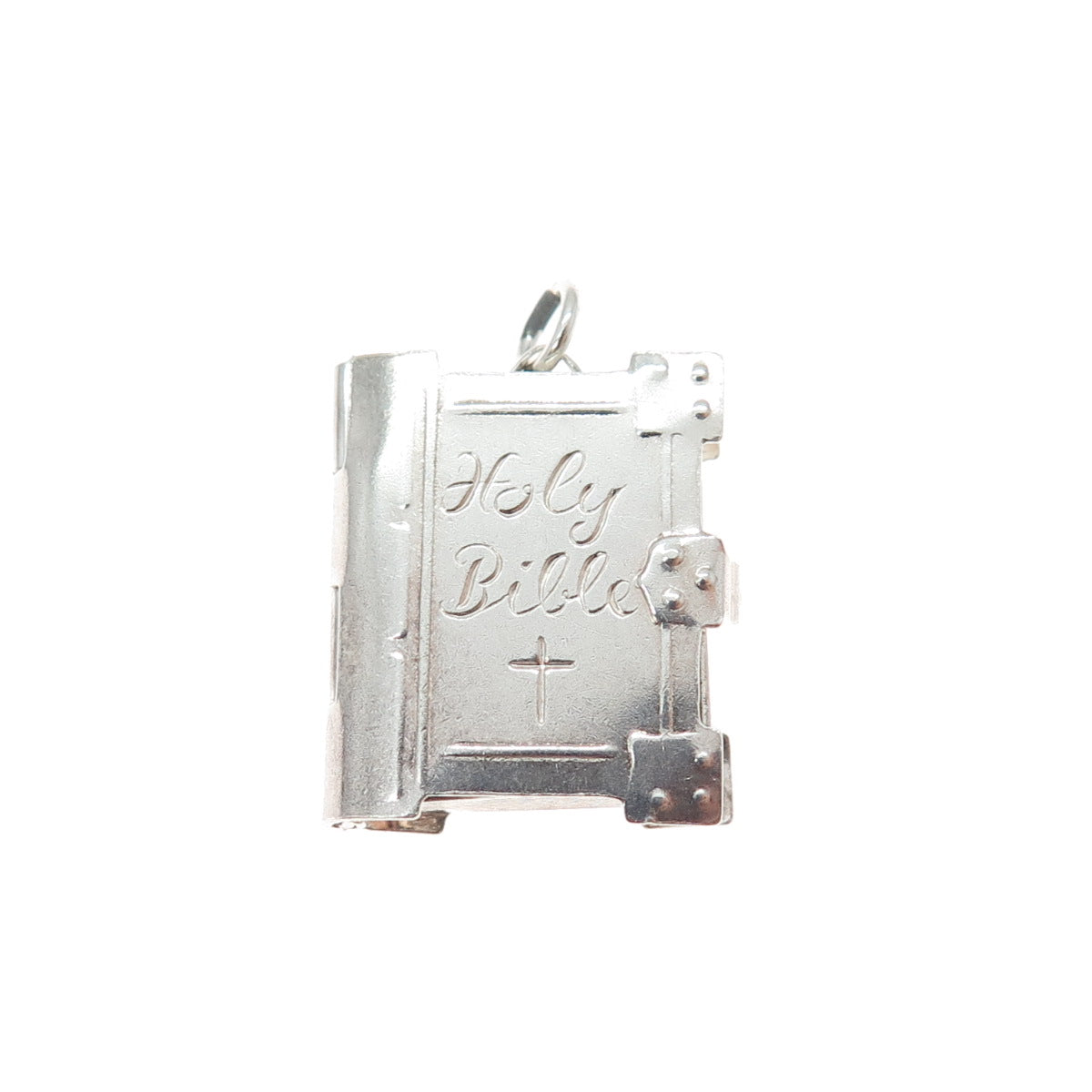CHIM 925 Sterling Silver Vintage Holy Bible Locket Minimalist Charm Pendant