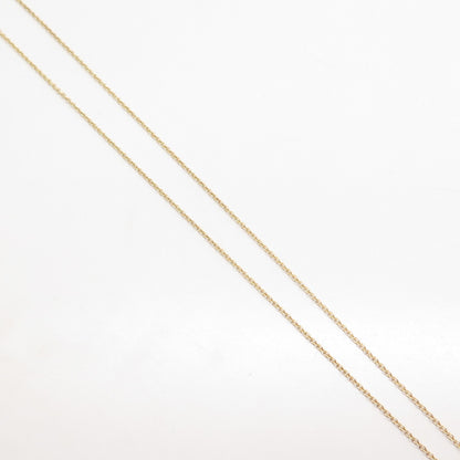 925 Sterling Silver Gold Plated Italy Pave C Z Rolo Chain Necklace 18"