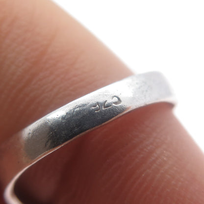 925 Sterling Silver Vintage Italy Modernist Wavy Ring Size 5.75