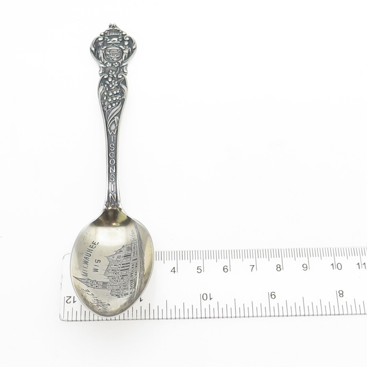 Fessenden & Co. 925 Sterling Silver Antique Art Deco Wisconsin Coffee Spoon
