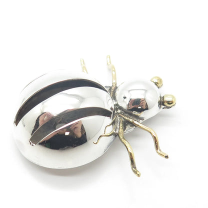 925 Sterling Silver Vintage Mexico Beetle Pin Brooch