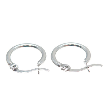 925 Sterling Silver Tube Hoop Earrings