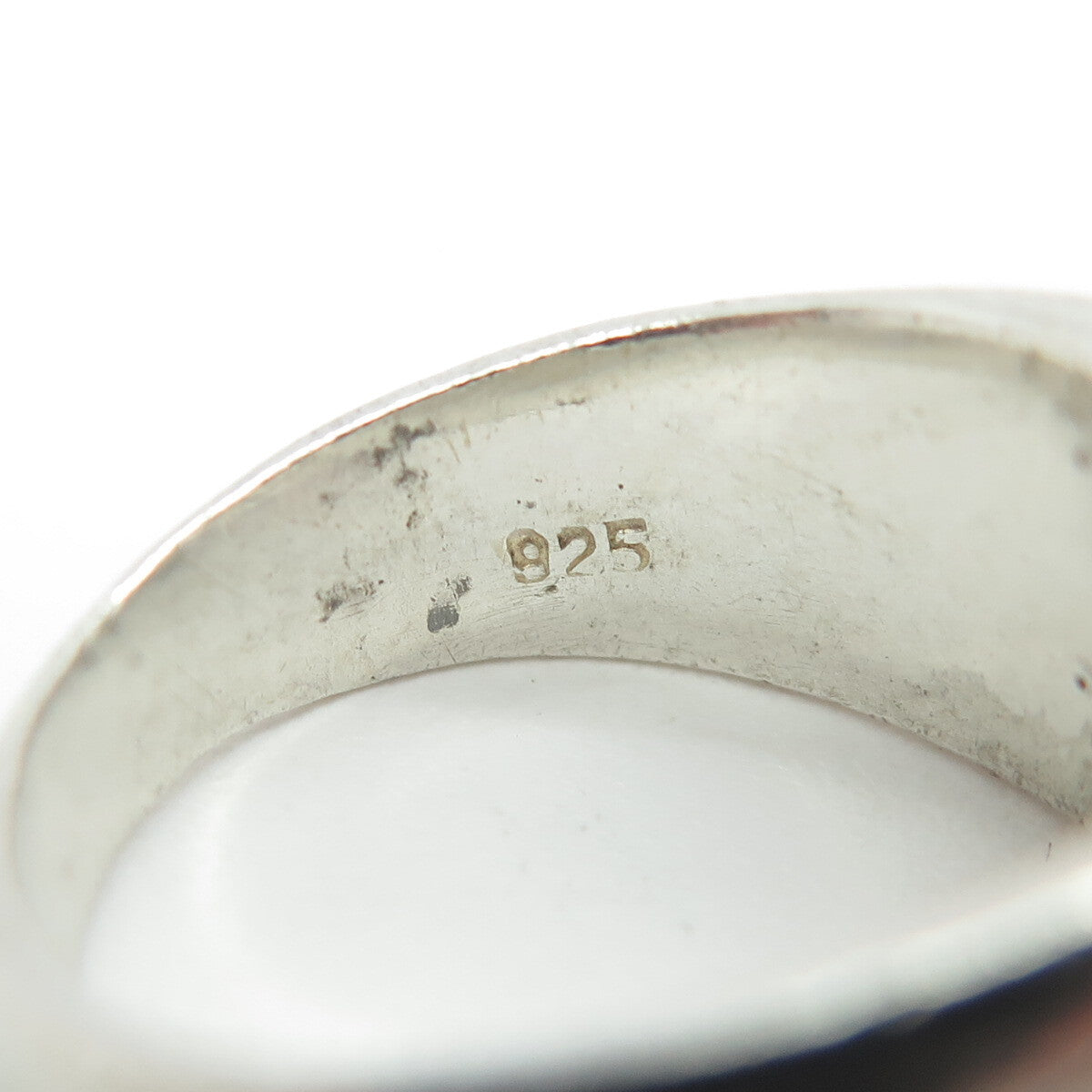 925 Sterling Silver Vintage Modernist Hugs Ring Size 7.5