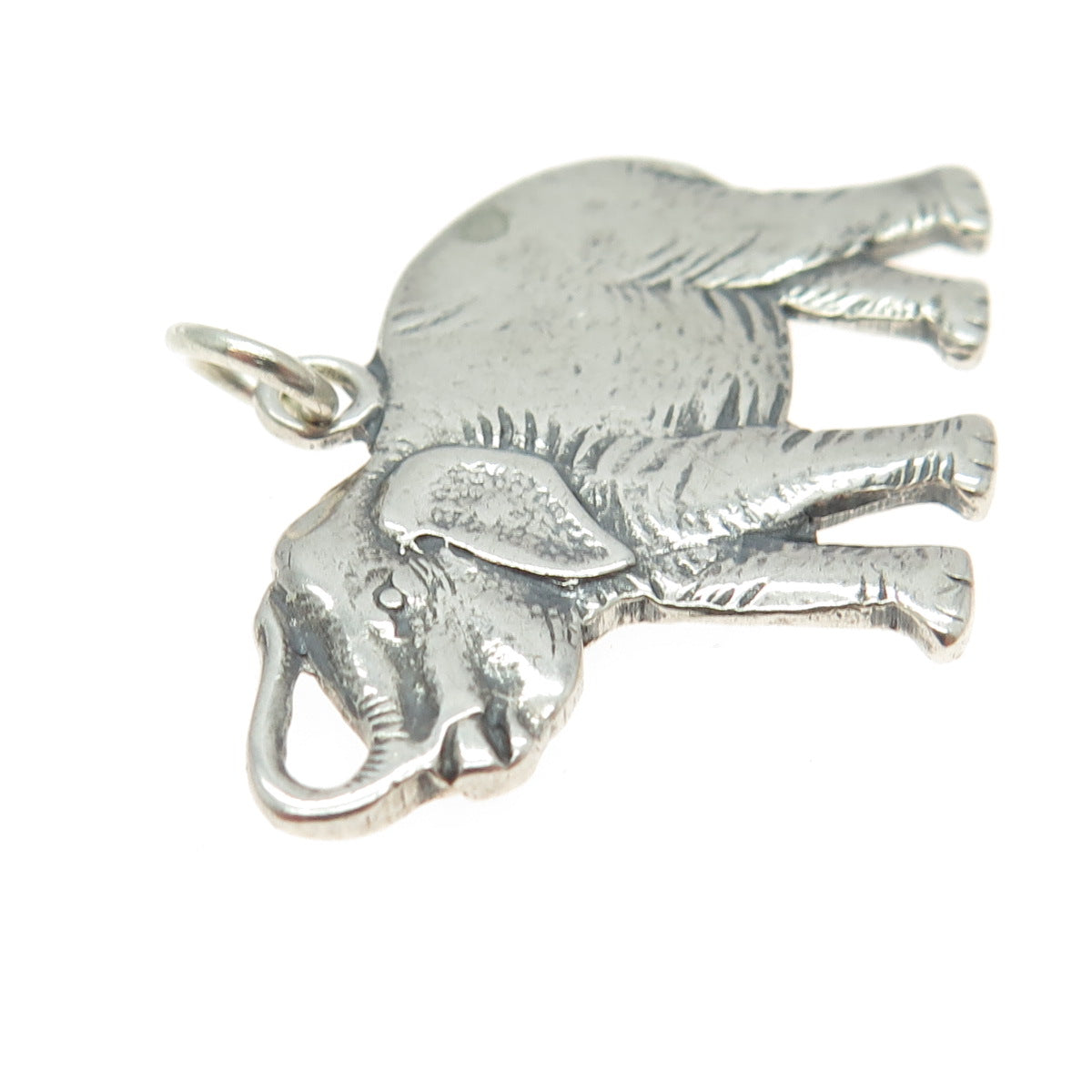 925 Sterling Silver Vintage Elephant For Good Luck 3D Pendant