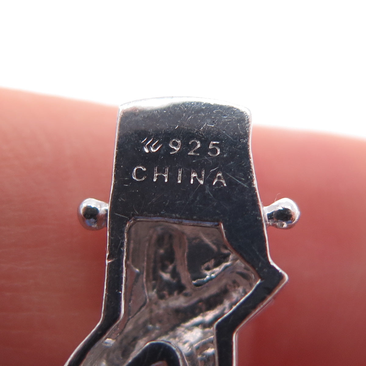 925 Sterling Silver X Shape Link Bracelet 6.5"