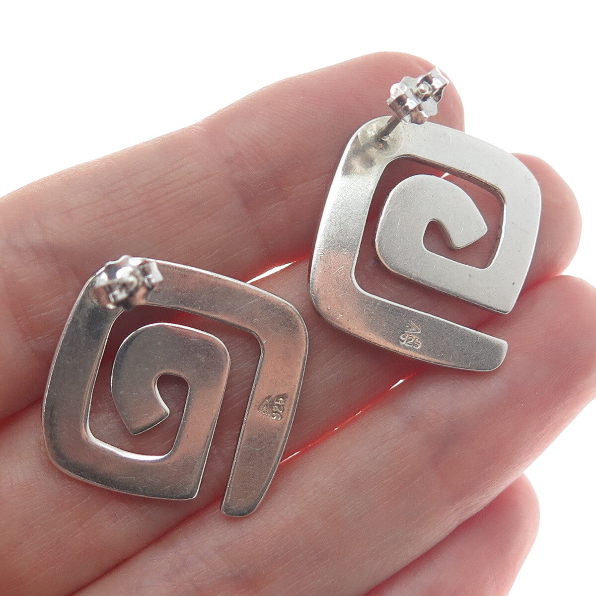 SILPADA 925 Sterling Silver Vintage Spiral Swirl Earrings