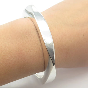 925 Sterling Silver Vintage Mexico Bangle Bracelet 7.75"