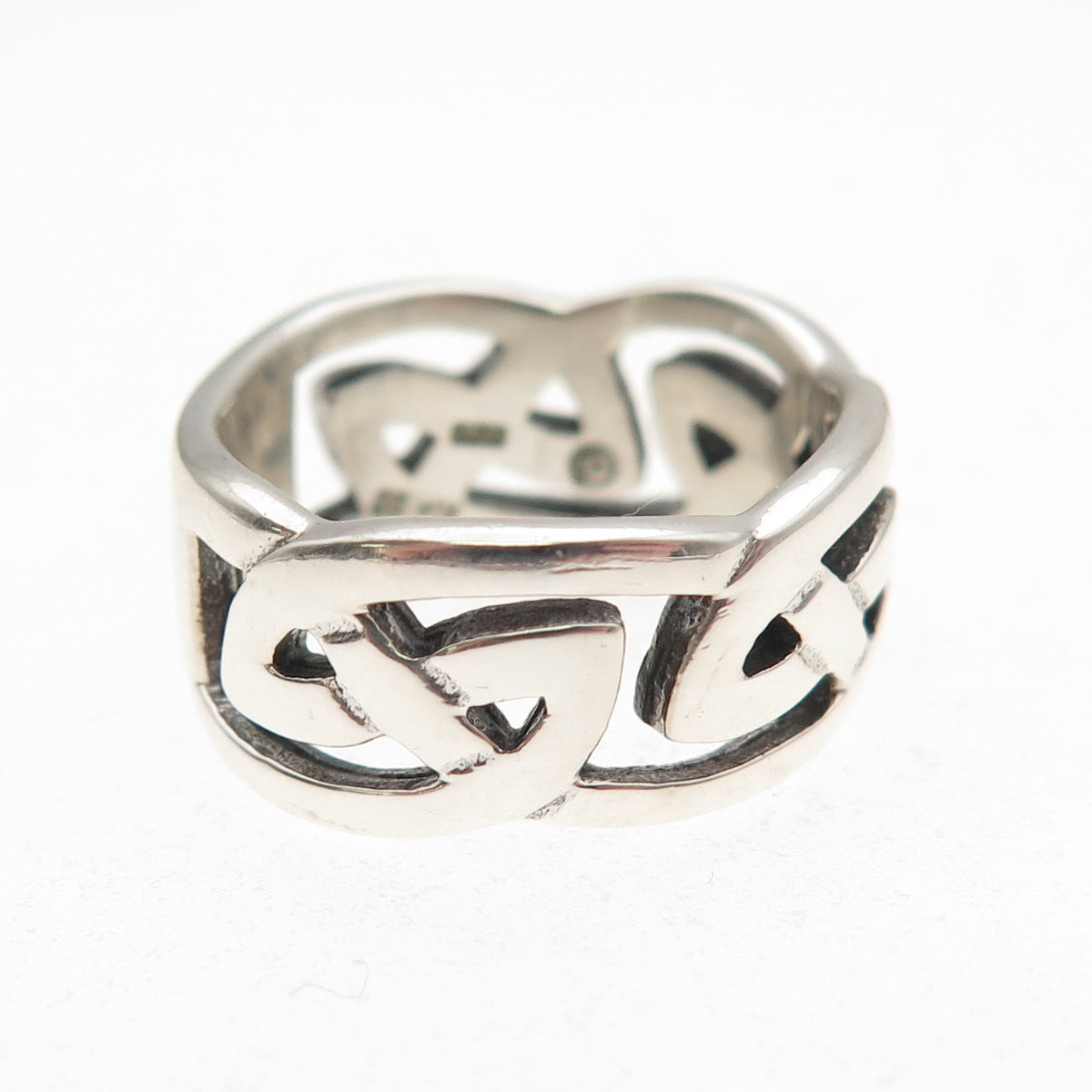 Kit Heath 925 Sterling Silver Vintage 1997 Celtic Knot Oxidized Ring Size 6.25