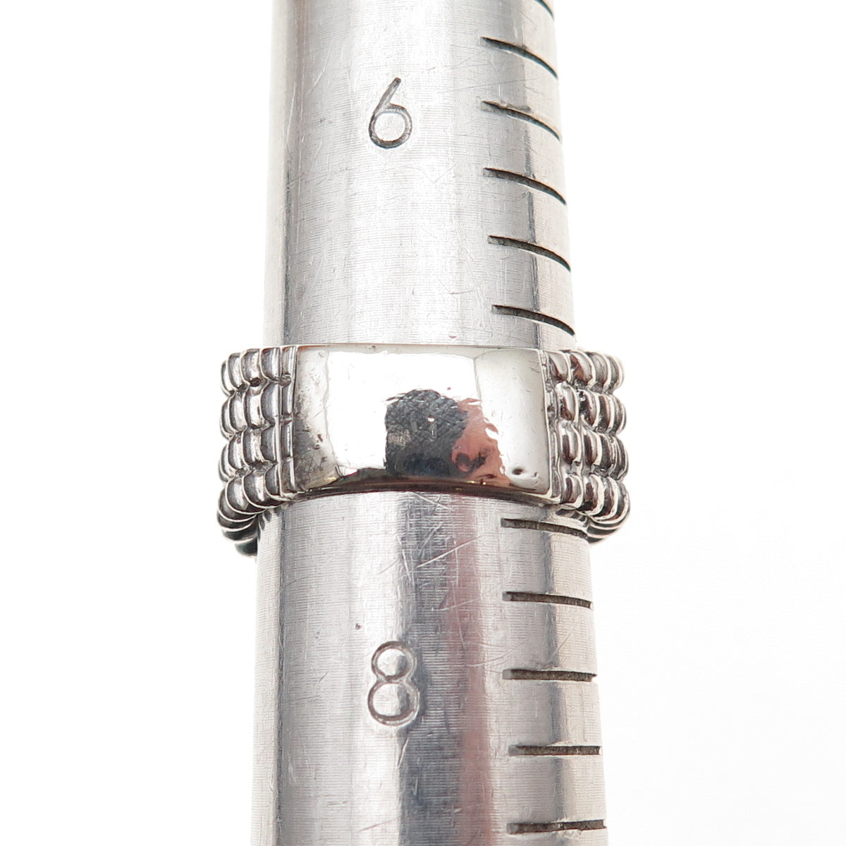 925 Sterling Silver 14K Gold Vintage Interlocked Knot Oxidized Ring Size 7.5
