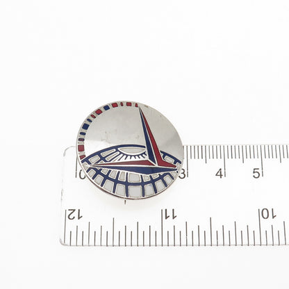 LeVelle & Co. 925 Sterling Antique WWII Enamel Air Transport Command Pin Brooch