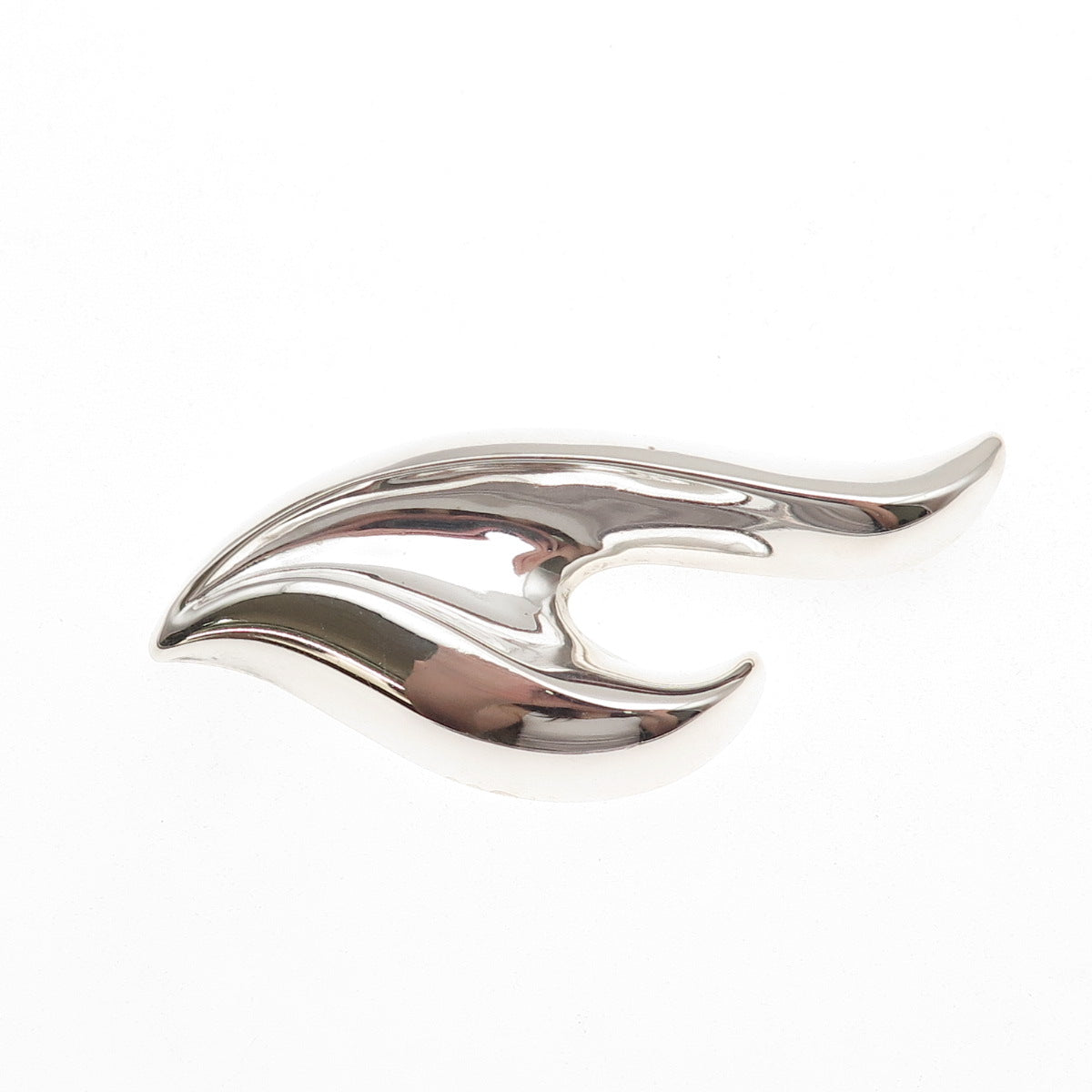 Kabana 925 Sterling Silver Vintage Modernist Pin Brooch