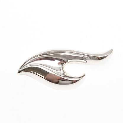 Kabana 925 Sterling Silver Vintage Modernist Pin Brooch