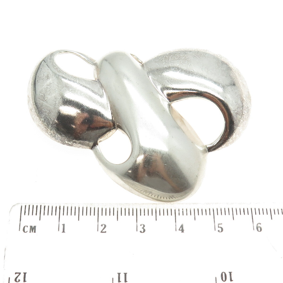 ZINA 925 Sterling Silver Vintage Modernist Pin Brooch