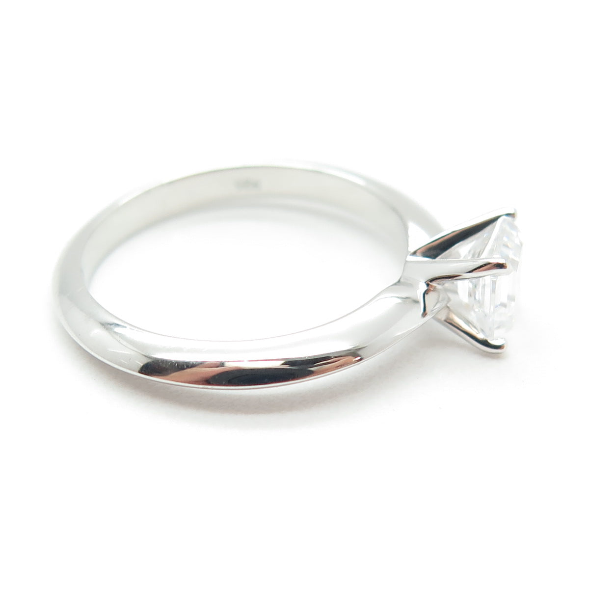 JD by Jewellery Design Sterling Silver Asscher-Cut C Z Engagement Ring Size 7