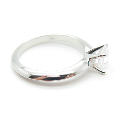 JD by Jewellery Design Sterling Silver Asscher-Cut C Z Engagement Ring Size 7