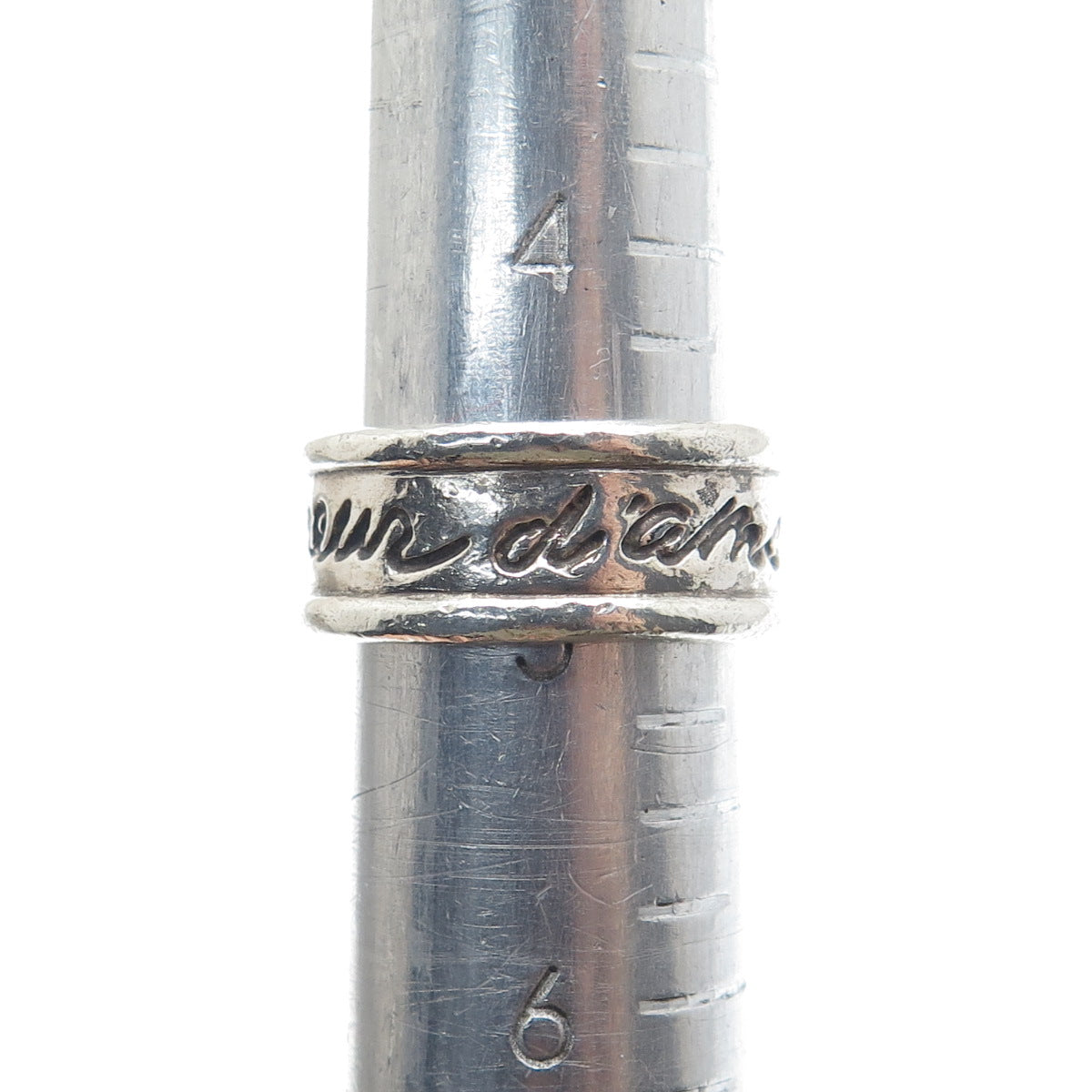 CAROLEE 925 Sterling Silver Vintage Heart-Cut C Z Le Coeur D'Amour Ring Size 5