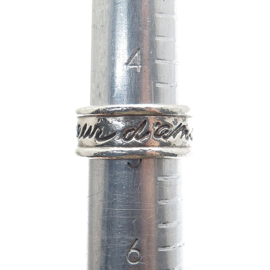 CAROLEE 925 Sterling Silver Vintage Heart-Cut C Z Le Coeur D'Amour Ring Size 5