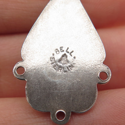 Bell Trading Post Old Pawn 925 Sterling Vintage Kingman Turquoise Tribal Pendant