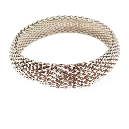 Tiffany & Co. 925 Sterling Silver Vintage Somerset Mesh Bracelet 7.75"