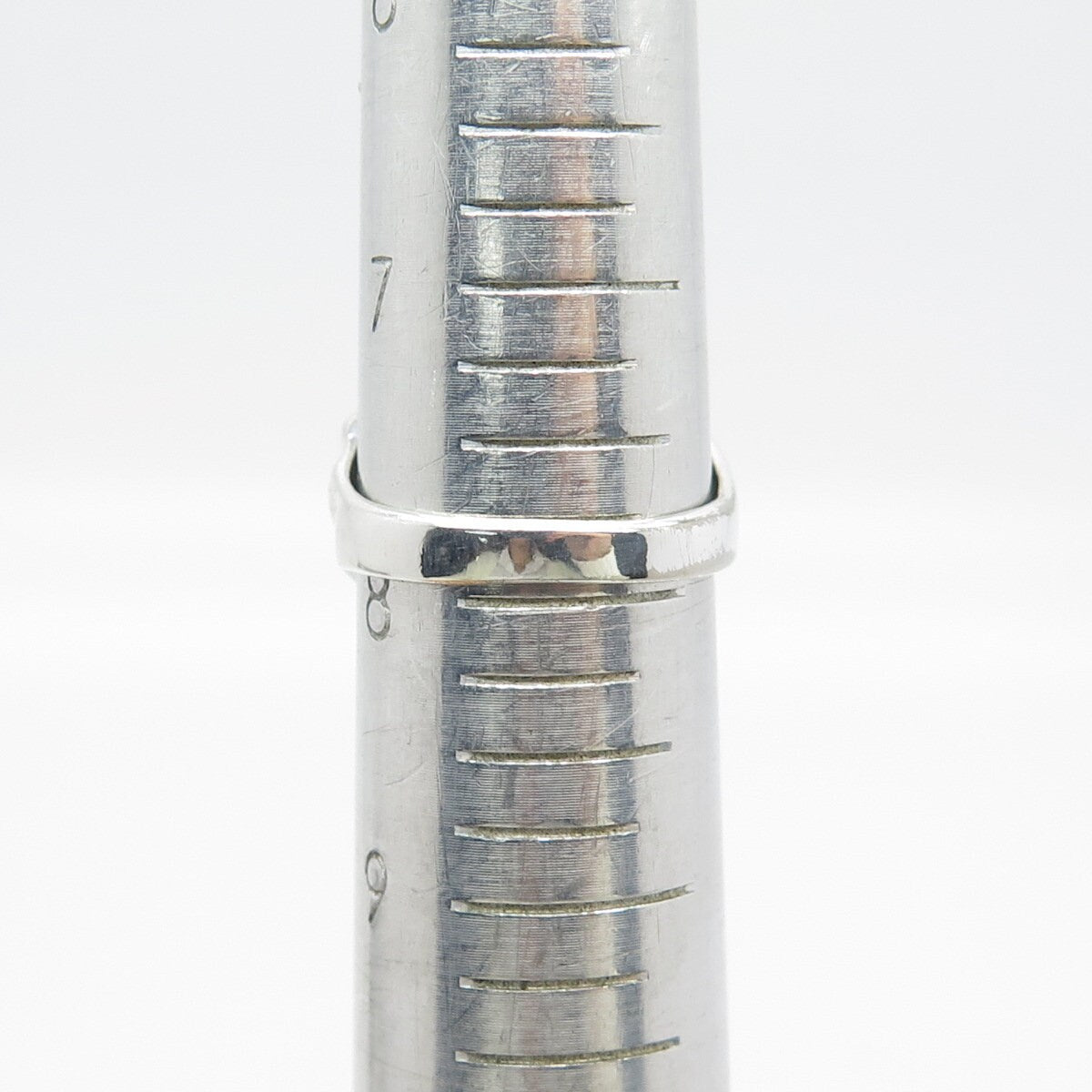 925 Sterling Silver Vintage Textured Ribbed Ring Size 8