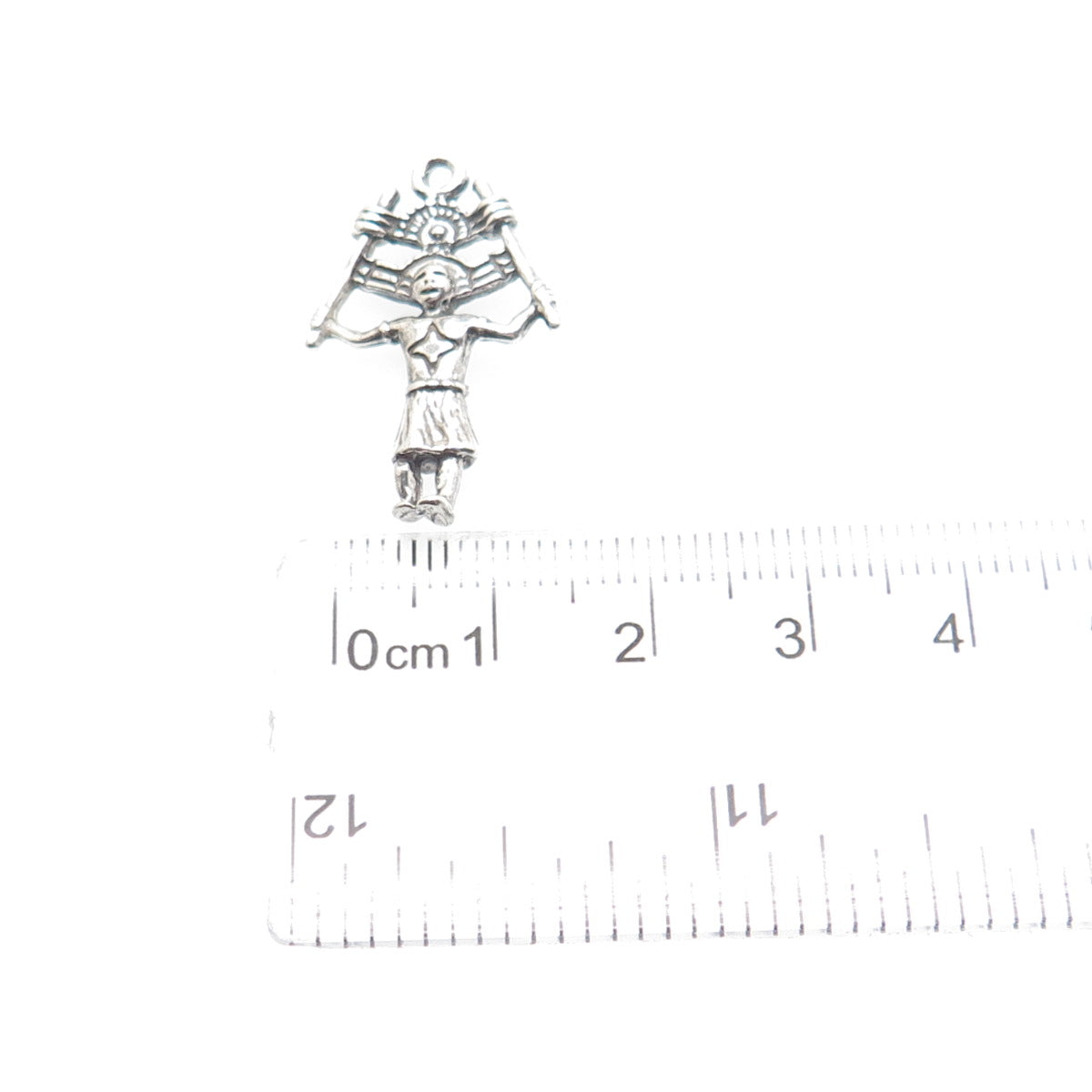 Old Pawn Sterling Silver Vintage Indian Chief Kachina Doll Mini Charm Pendant