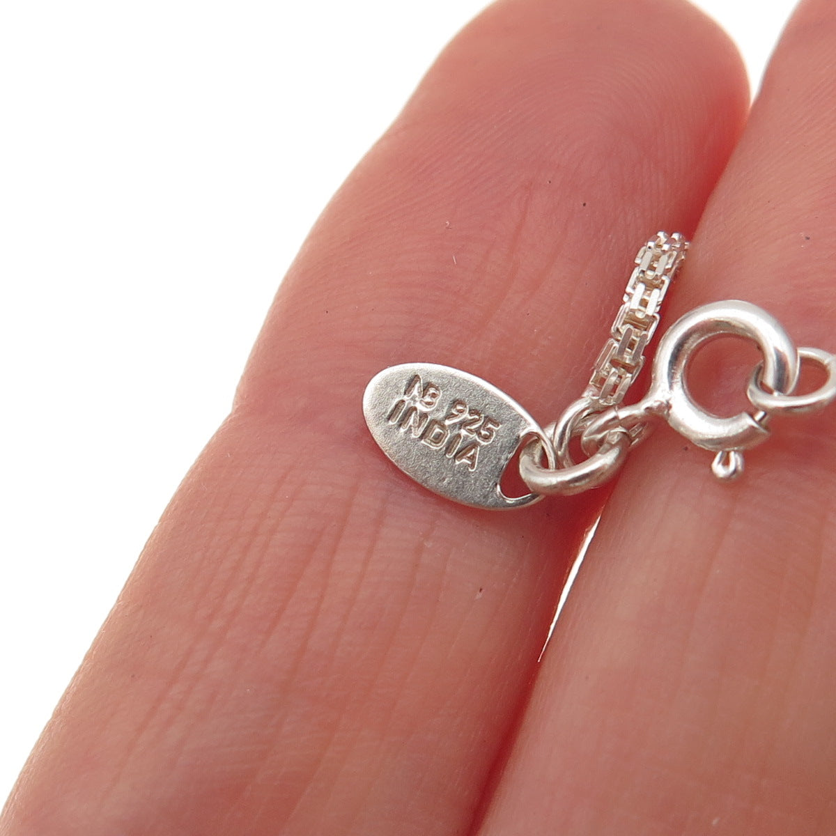 Nicky Butler 925 Sterling Silver Vintage Box Chain Necklace 18"