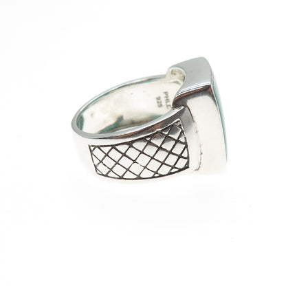 PHLD PlayHardLookDope 925 Sterling Silver Real Amazonite Ring Size 10.5