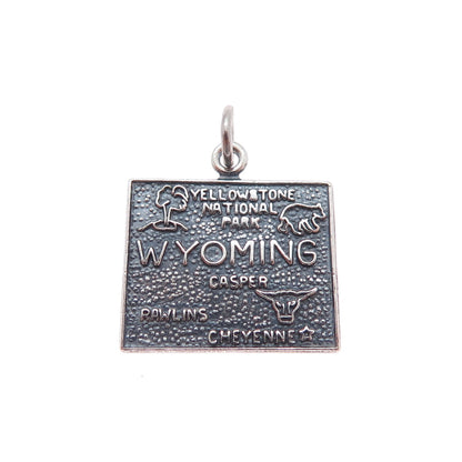 FRENCH & FRANKLIN Sterling Silver Vintage Wyoming Oxidized Minimalist Pendant