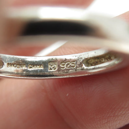 MICHELLE ALBALA 925 Sterling Silver Vintage Wedding Band Ring Size 7