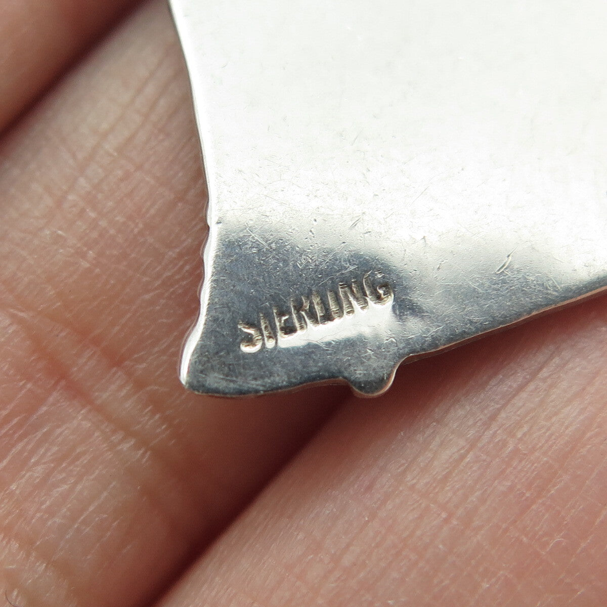 ARINA'S 925 Sterling Silver Vintage "NLS" Signet Bell Pendant
