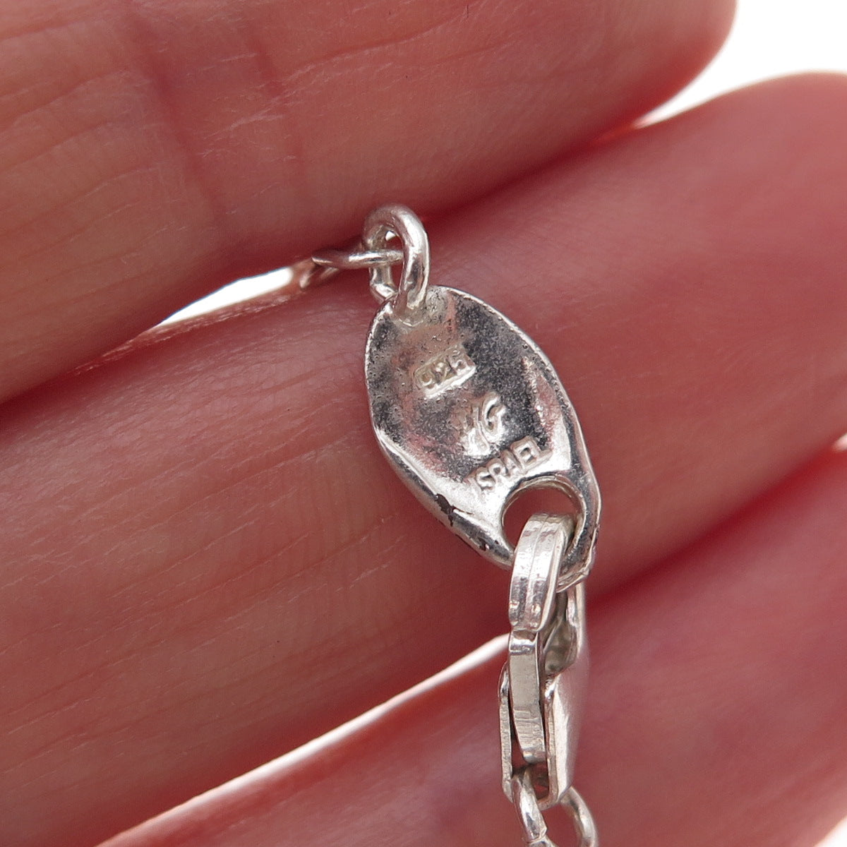 Hagit Gorali Sterling Vintage Bracelet Necklace Lobster Lock Chain Extension 5"