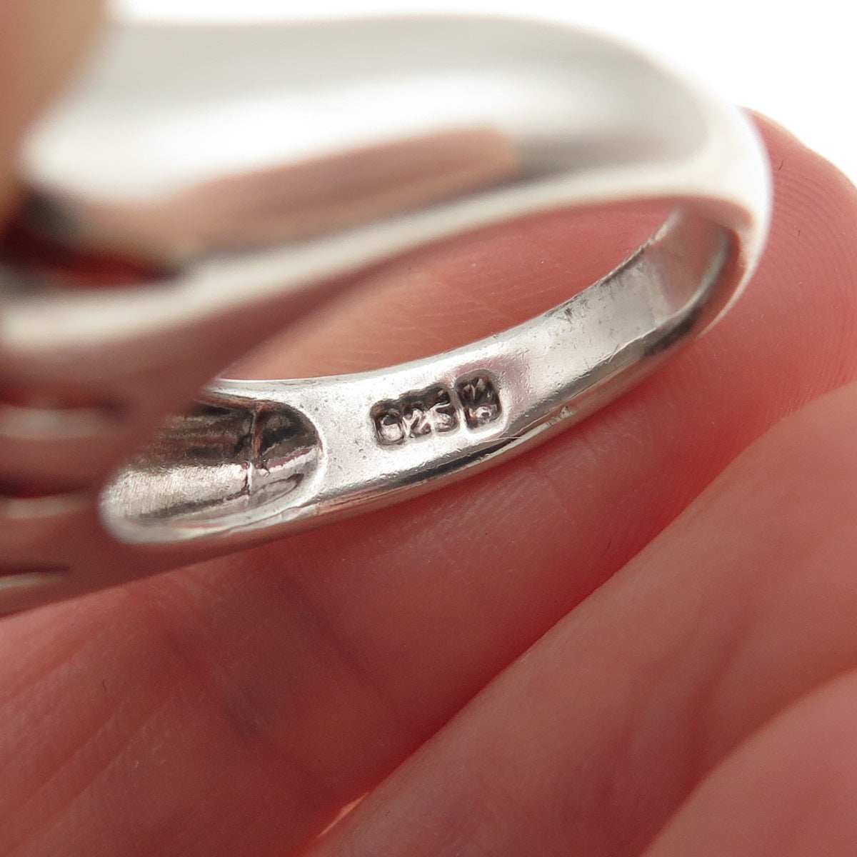 Ken Crafts 925 Sterling Silver Vintage Enamel Animal Pattern Ring Size 8