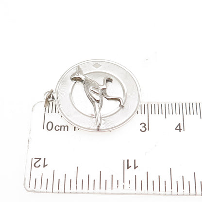 JAY POSON 925 Sterling Silver Vintage Roadrunner Charm Pendant