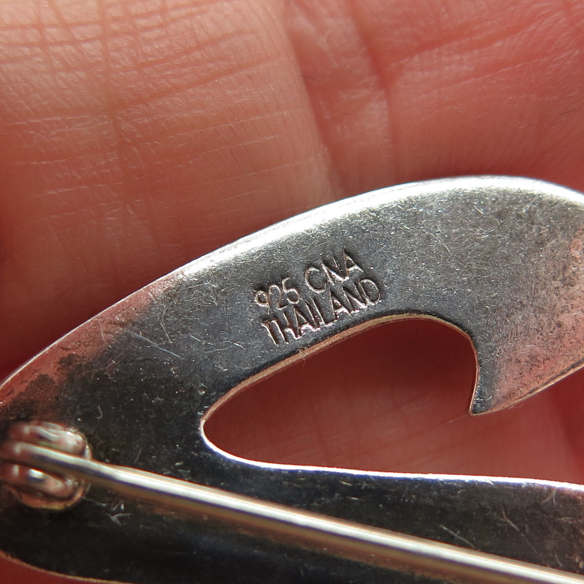 CNA PRANDA 925 Sterling Silver Vintage Number 2 / Letter Z Modernist Pin Brooch