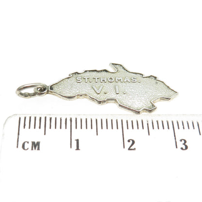 925 Sterling Silver Vintage Mexico Saint Thomas, Virgin Islands Pendant