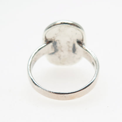 925 Sterling Silver Vintage Runic Symbol Oxidized Ring Size 7.25