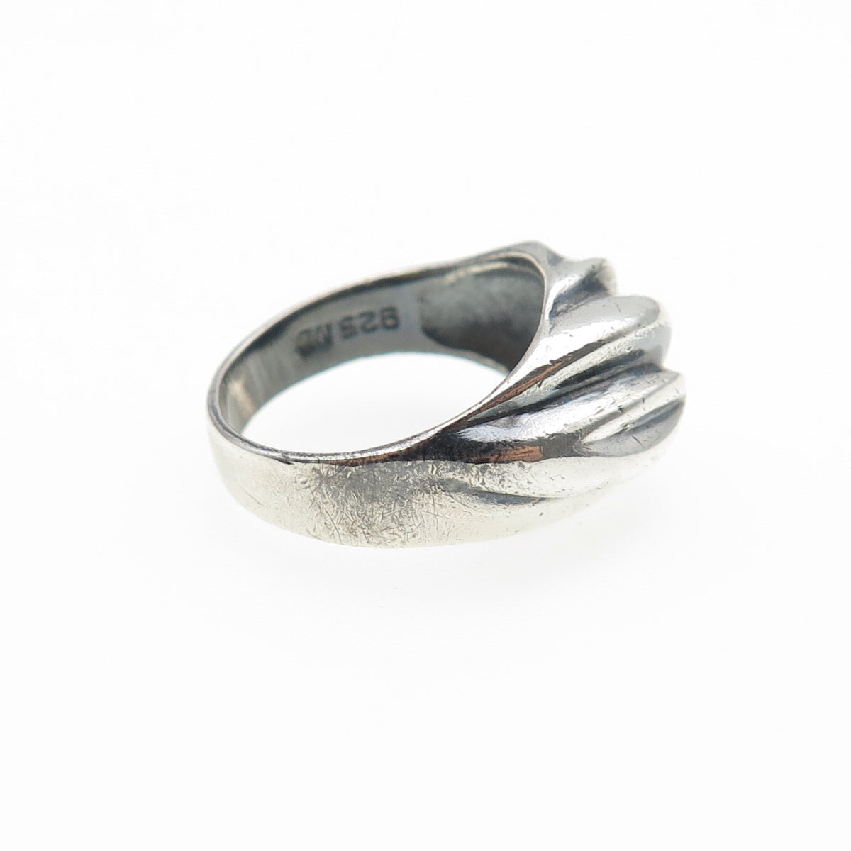 CHAPAL ZENRAY 925 Sterling Silver Vintage Modernist Oxidized Ring Size 5.75