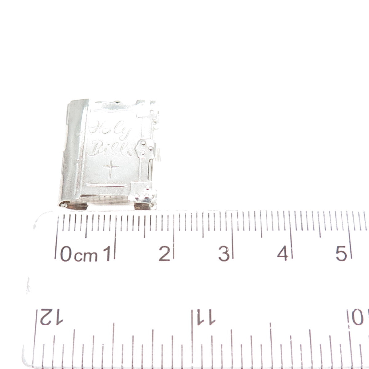 CHIM 925 Sterling Silver Vintage Holy Bible Locket Minimalist Charm Pendant
