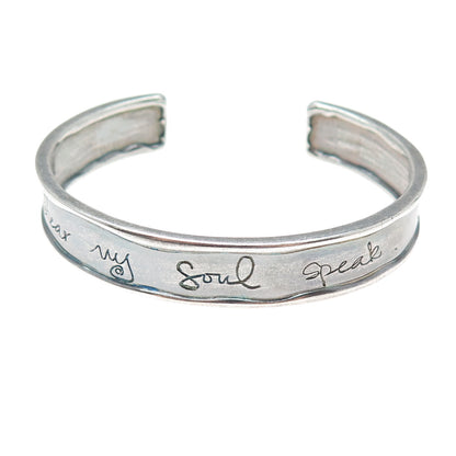 SHAWN KILLINGER & MILOR Sterling Silver Vintage Hear My Soul Speak Bracelet 6.5"