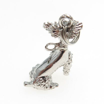 925 Sterling Silver Antique Art Deco Dog / Puppy Charm Pendant