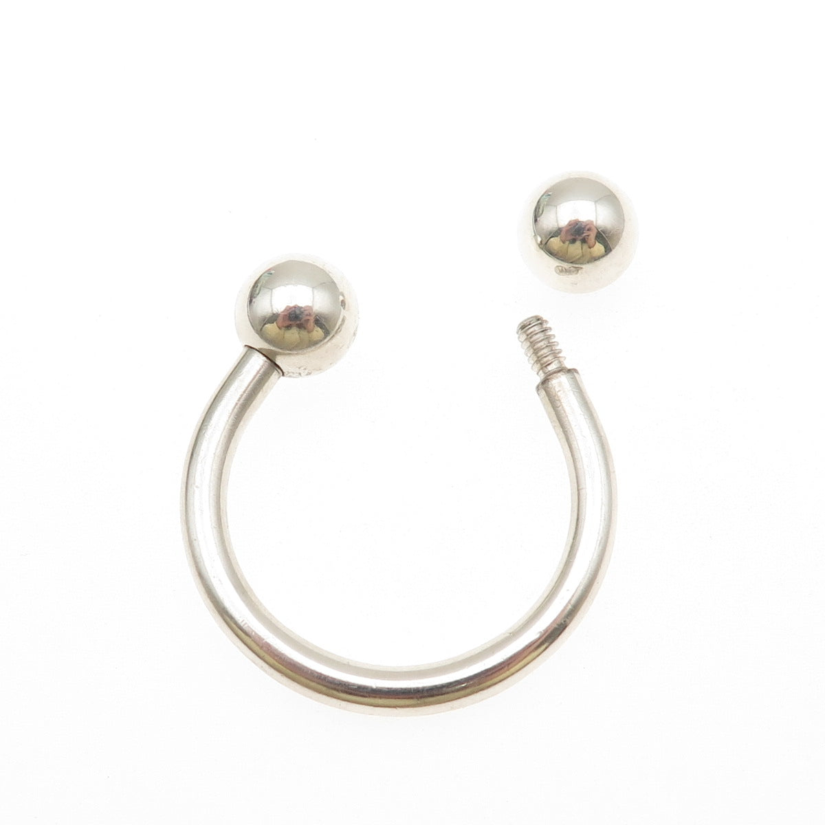 TIFFANY & CO. 925 Sterling Silver Vintage 2001 Screw Ball Key Ring