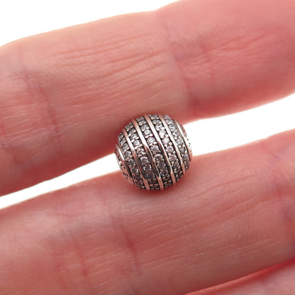 Pandora 925 Sterling Silver C Z Essence Confidence Slide Bead Charm