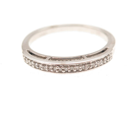 Jane Seymour 925 Sterling Silver Real Diamond Half Eternity Band Ring Size 7