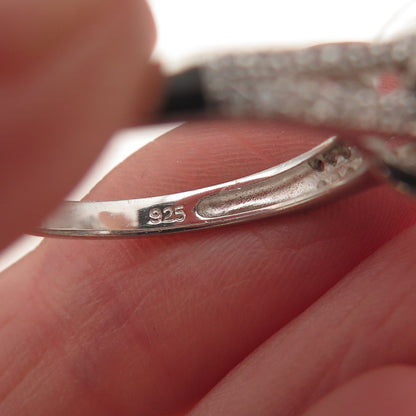 Stauer 925 Sterling Silver Round-Cut C Z Engagement Ring Size 8