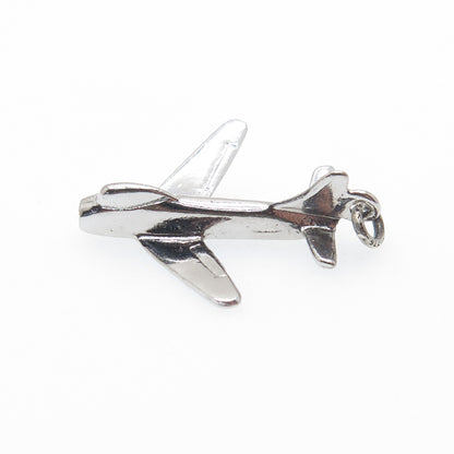 GRIFFITH & SONS CO. 925 Sterling Silver Vintage Aircraft 3D Charm Pendant
