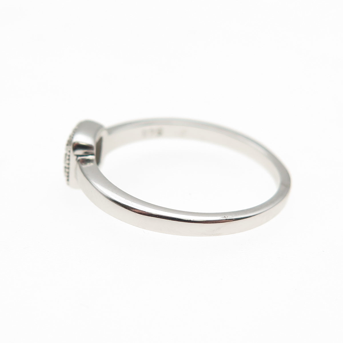 925 Sterling Silver Round-Cut C Z Engagement Ring Size 6