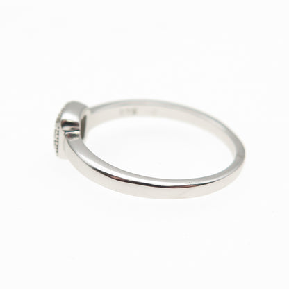 925 Sterling Silver Round-Cut C Z Engagement Ring Size 6